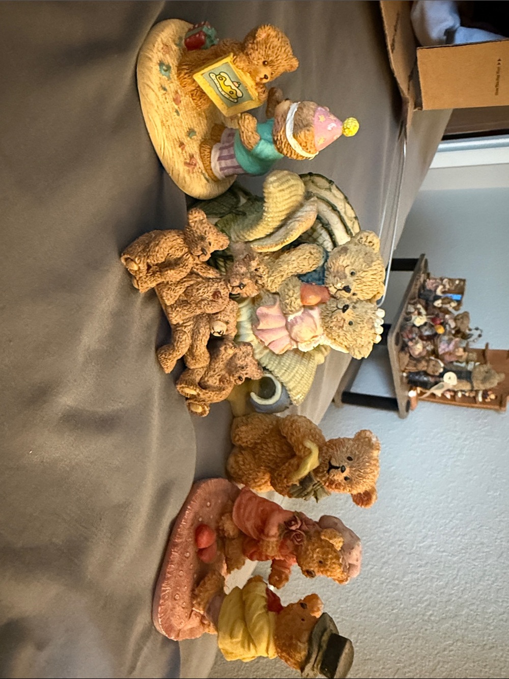 Assorted Brown Teddy Bear Figurine Set - Decorative Home Accents